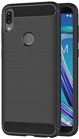 AICEK Cover Compatible ASUS Zenfone Max Pro (M1) ZB601KL, Nero Custodia ASUS ZB601KL Silicone Molle Black Cover per Zenfone Max Pro (M1) ZB601KL Soft TPU Case (5.99 Pollici)