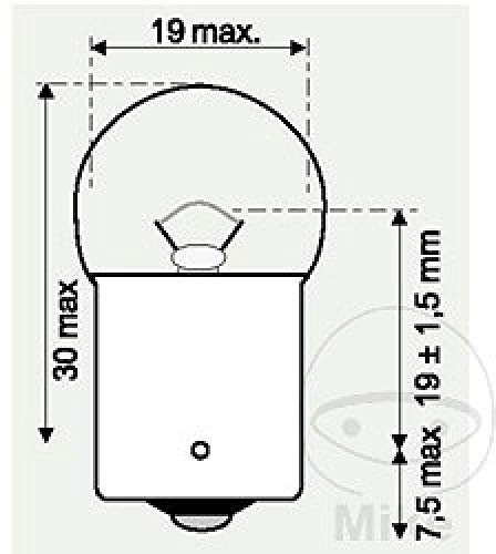 Lampe 6V10W JMP BA15S Inhalt 10 Stück