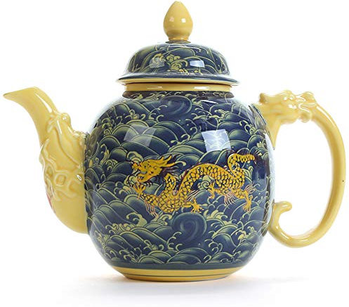 UMITEASETS - Service à Thé Chinois - Théière en Porcelaine Jingdezhen Motif Dragon Chinois