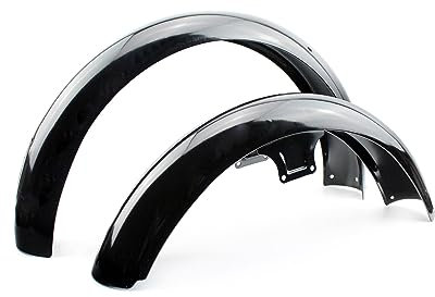 Kotflügel Set, Schutzbleche für Vorderrad und Hinterrad, Rostfrei, Hochwertige Verarbeitung, Schwarz grundiert, Simson S50, S51, S70