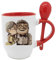 Carl and Ellie up Themed Coffee Tea Cocoa Soup Daily use Mug Birthday Party gage Keepsake C Handle Unique Ceramic Cup Mug. (Red Spoon)