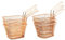 Tola-Trade Mini Edelstahl Frittierkörbe, Pommeskörbe | 2, 4, 8 STK. | Top-Qualitäts Pommesgitter, Ideal zum Servieren, Aufbewahren, Präsentieren von Speisen | Farbe Rosé Gold