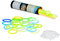 Relaxdays 1000 x Knicklichter inklusive 1040 x 3D-Verbinder, 8 h Leuchtdauer, Glow Stick, Leuchtstäbe Profiqualität, 7-Farb-Mix