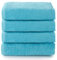 Top Towel - Plus - Serviettes de Bain - 4 Serviettes de Visage ou Bidet - 30 x 50 cm - 100% Coton - Aquamar