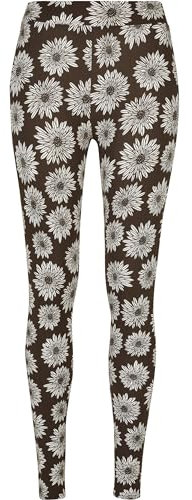 Urban Classics Damen Leggings Ladies Soft AOP Leggings browncamomile M