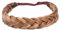 Gledola 2 Stränge geflochtene Zöpfe Stirnband geflochtene synthetische Haar elastische Stretch, Haar Zubehör für Frauen, Mädchen (Erdbeerblond)