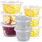 100 x 4oz Round Deli Sauce Pots with Lids for Dips, Salads Ideal for Takeaway Food, Delivery, and Restaurant Use Reusable, BPA Free Meal Prep Containers (100 SETs)