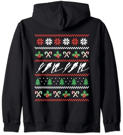 Ugly Christmas Ski Jumping Outfit Ski Jumper Kapuzenjacke