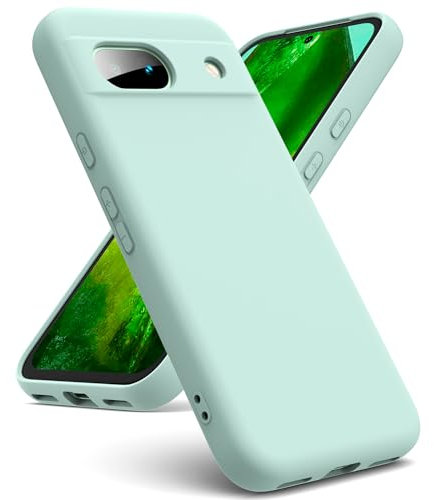 Oududianzi - Coque Compatible avec Google Pixel 8a, [Coque Silicone Liquide] [Intérieur Microfibre] Souple Étuis en Caoutchouc Housse Antichoc Protection Bumper Coque Google Pixel 8a-Vert Menthe