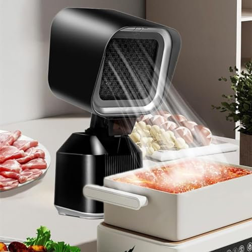 Desktop Cooker Hood, Portable Hood, with Large Capacity oil Storage Box, 2 Gears Mode, 3.1㎡/Min Strong Suction, Low Noise, Mini Desktop Cooker Hood for Kitchen, Home, BBQ, Hot Pot