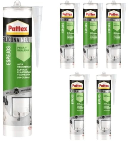 TMP PRO Pattex Silicone neutre pour l'intérieur et l'extérieur Multi Matériau Mastic d'étanchéité de qualité supérieure de Henkel - Marron foncé (6 x 280 ml)