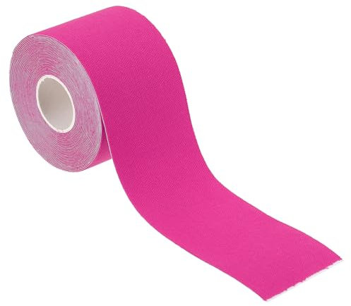 PATIKIL 5M x 5cm Nastro di Presa per Sport, Nastro Atletico Adesivo Antiscivolo Nastro Grip Yoga Rig Nastro Sportivo per Avvolgimento Esercizi Ginnastica, Rosa Rossa