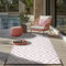 Green Decore Reversible Recycled Plastic Camping and Picnic Rugs | Perfect for Garden, Patio, Picnic, Decking | Stain And Water Resistant | Bliss Dusty Rose Pink/White 120 x 180 cm