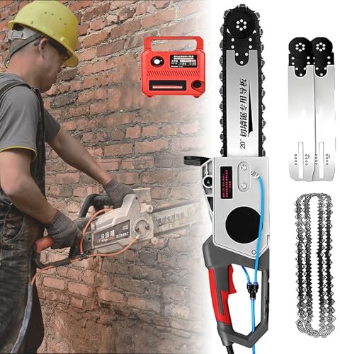 Elektrische BetonsäGe, 5800/6500 W, HandgefüHrte KettensäGe Mit WasserfüHrender Staubabsaugung, 6000 U/Min, Leistungsstarke Diamantkette, Zum Schneiden Von Ziegeln, Granit Und Marmor 48cm/18.9in