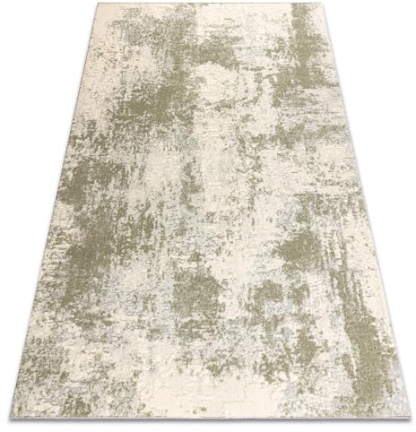 rugsx Wollteppich Flux OSTA Kollektion 461.138.SA990-100% Wolle - modern - Abstraktion, Strukturell, Loft - Oeko-TEX Zertifiziert, grün/beige 160x230 cm
