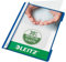 Leitz A4 Standard Schnellhefter, 25er Pack, 30% Pre-Consumer Recycling-Kunststoff, Hefter für A4-Blätter, 60 Blatt Kapazität, Ideal als Dokumententasche für Schule, Haushalt oder Büro, Blau, 41910035