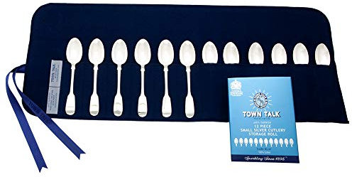 Town Talk Superior 12 Piece Silver Teaspoon Storage Roll (14 cm)