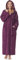 Arus Astra Peignoir de bain pour femmes avec capuchon longueur mollet, taille femme: M, taille unisexe: S-M, prune
