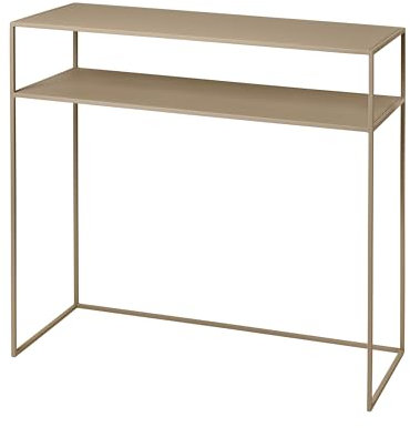 blomus Sideboard FERA | Nomad | 85L x 35B x 80H cm | Beistelltisch Beige | Konsolentisch aus Stahl für Flur, Wohnzimmer, Schlafzimmer, Büro
