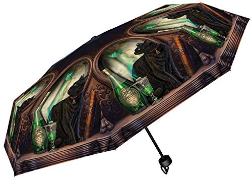 Nemesis Now Umbrella Absinthe Regenschirm (LP), Kunststoff, Metall und 190T Pongee, braun, Einheitsgröße