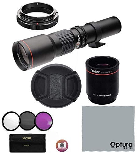 Leistungsstarkes 500 mm/1000 mm f/8 manuelles Teleobjektiv für Panasonic Lumix GH5 GH4 GH3 GX85 G85 GX850 GX8 GX7 G7 G6