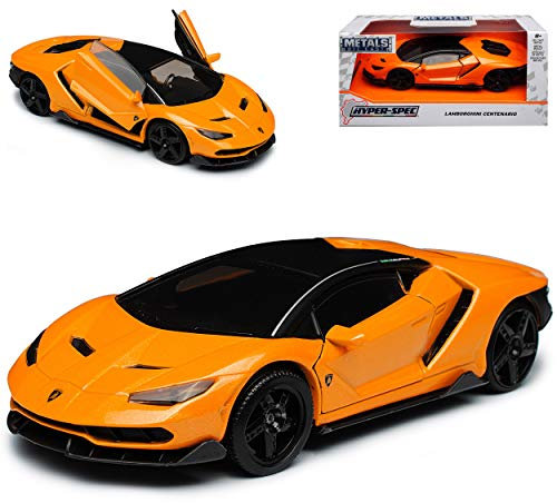 Lamborgihini Centenario Hyper-Spec LP770-4 Coupe Orange Schwarz Ab 2016 1/32 Jada Modell Auto