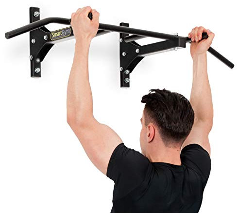 Marbo Sport, Klimmzugstange, Fitness Turnstange Indoor, Schwerlastdübel, Schlingentrainer zur Wandmontage oder Deckenmontage, 8 Montagebohrungen, SmartGym SG-12