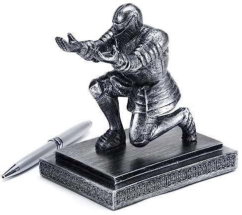 ThreeH Executive Knight Stifthalter für Office Desk Organizer mit einem Stift für das beste Geschenk an Friend Grey