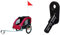 TRIXIE 12814 Fahrrad-Anhänger, M: 63 × 68 × 75/137 cm, schwarz/rot & 12819 Anhängerkupplung für Fahrrad-Anhänger