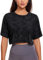CRZ YOGA Damen Sport T-Shirt Kurzarm Sommer Fitness Crop Oberteile Crew Neck Leichte Yoga Top Atmungsaktiv Laufshirt Der Rauchtintennebel 42