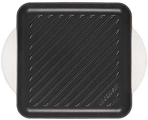 Le Creuset Emaillierter Gusseisen-Grill, quadratisch, 24,1 cm, Weiß