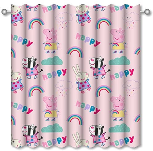 Peppa Pig - Falten-Vorhänge Storm 2er-Pack (137 cm x 168 cm) (Pink)