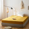 Lanqinglv Spannbettlaken Bettlaken 180x200 cm bis 25-30 cm Steghöhe Boxspringbett Topper 110g/m² Mikrofaser Weiche Jersey Boxspringbett Spannbetttuch Leintuch,Gelb Senfgelb