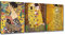 ZHONGYUTONG 3 Stück Gustav Klimt Berühmte Leinwand Kunstdrucke Gerahmtes Abstraktes Gustav Klimt Kuss Ölgemälde Bild Poster für Heimdekoration (30x40cmx3 Teiliges)