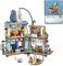 FULHOLPE Japanische Street View Serie Architektur Bausteine, 790 Teile Japan Seafood Store Modellbausatz, DIY Mini Modular Haus Klemmbausteine MOC Bauspielzeugsets für Teenager Erwachsene