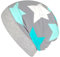Wollhuhn Öko Warme Kuschelige Winter Jungen/Mädchen Winter Beanie-Mütze Mit Fleecefutter Versch. Motive (aus Öko-Stoffen, Bio) 20220666 (M, Big Stars Sterne Grau/Mint)