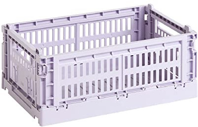 Hay Transportbox Colour Crate S aus recyceltem Polypropylen in der Farbe Lavender