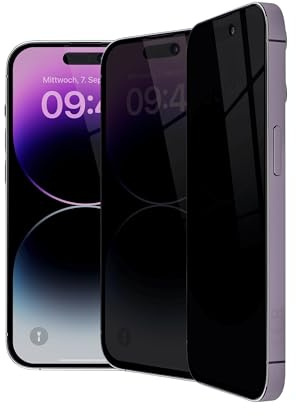 Artwizz PrivacyGlass für iPhone 14 Pro mit Anti-Spy Funktion – 9H Displayschutz Sichtschutz Schutzfolie – Vollständige Screen Abdeckung, kratzfest & hüllenfreundlich