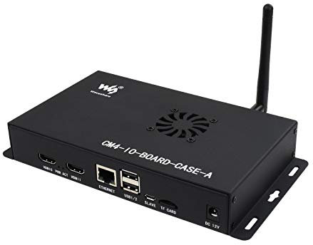 Waveshare Metal Box(Type A), Compatible with Raspberry Pi Official Compute Module 4 IO Board