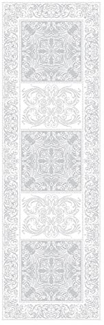 Garnier Tischlaeufer Alexandrine Uni Neige 54X149 cm Baumwolle Bio