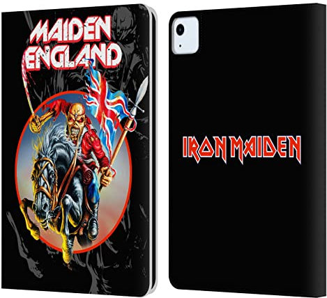 Head Case Designs Licenciado Oficialmente Iron Maiden Inglaterra Tours Carcasa de Cuero Tipo Libro Compatible con Apple iPad Air 2020/2022