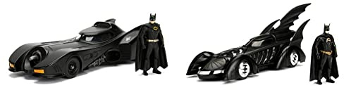 BATMAN 1989 BATMOBILE 1:24 SCALE DIE-CAST REPLICA & BATMAN 1995 BATMOBILE 1:24 SCALE DIE-CAST REPLICA