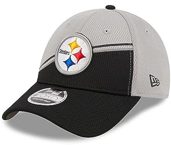 New Era Pittsburgh Steelers NFL 2023 Sideline Grey Black 9Forty Stretch Snapback Cap - One-Size