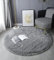 LYKEJI Runder Teppich, Langflor, Modern, für Wohnzimmer, Schlafzimmer, Esszimmer oder Kinderzimmer, Komfortable Hochflor-Bodenmatte Anti-Rutsch-Teppich (160cm X 160cm, Grau)