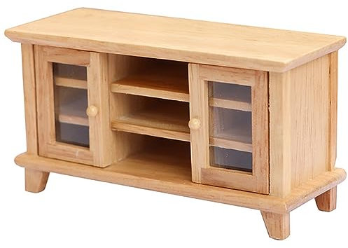 ibasenice Décor Artisanal Bonsaï Meubles De Jardin Féeriques Armoire De Maison De Poupée Table Miniature De Maison De Poupée Décoration De Pot De Plante Produits Menagers en Bois Minimaliste