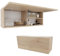 PLATAN ROOM Badschrank 80/120 / 160/200 / 240 breit Badmöbel Badezimmer Klapphängeschrank Schrank Hochglanz Matt Weiß (Sonoma Eiche, 80 x 30 x 25)