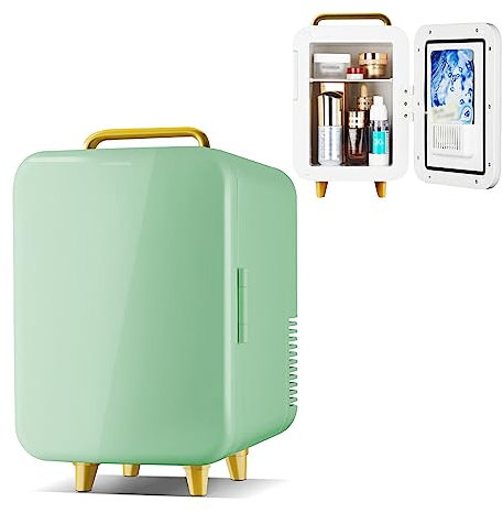 Skincare Kühlschrank 8L - Tragbarer persönlicher Mini-Kühlschrank für Schlafzimmer, Auto, Büro - AC+DC Power Kleiner Kühlschrank für Lebensmittel, Getränke, Kosmetik