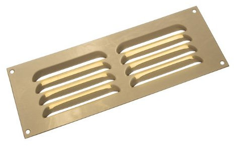 4 X 9x3 Inch Polished Brass Louvred Ventilation Grille Cover