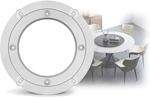 ESOYAWE Lazy Susan Drehgelenk Platte Aluminiumlegierung Kugellager (Ø12-100 cm) Rund Drehscheibe Drehlager, rutschfest AntiRost Drehteller Tischlager, Für Esstisch TV, Monitor, Küchengeräte
