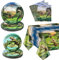 Dinosaur Birthday Decorations - Paper Tableware Set Including Plates, Napkins, Tablecloth for Kids Boys Birthday Supplies, Serves 20
